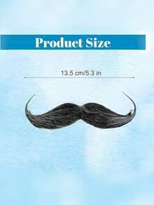 2pcs/1pc Fake Beard Stickers, Self-Adhesive Realistic Facial Hair Set, Novelty Fancy Mexican Performance Costume Decoration, Makeup Party Photo Props - Multicolor - View 3