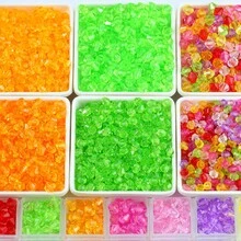 200-300顆 6/8mm 彩色透明雙尖塑膠散珠，DIY珠寶製作配件，適用於項鍊與手鍊 - 塑膠 - 查看 4
