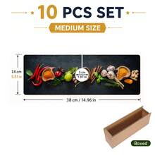 1pc Seasoning Pattern Rubber Faucet Splash Guard Mat, Farmhouse Style Kitchen Home Decor Bathroom Faucet Anti-Splash Pad, Mud Guard, Moisture-Proof Non-Slip Faucet Mat, Kitchen Countertop Accessory. Protect Your Kitchen Countertop. - Multicolor - View 13