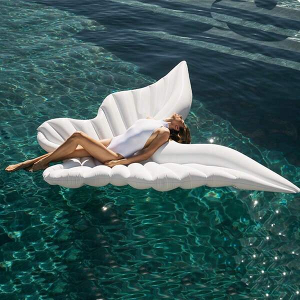 1pc Large Inflatable Butterfly Wing Pool Float, Oversized Floating Lounge Chair, Suitable For 1-2 People To Relax In Pool, Beach And Summer Water Play