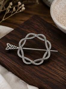 1pc Vintage Bohemian Snake-Shaped Twisted Hair Stick Celtic Knot Hair Accessory For Women - Multicolor - View 3