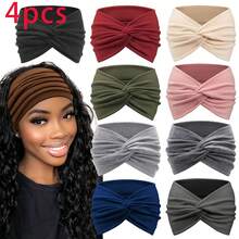 2pcs Women's Casual Headbands, Non-Slip Wide Cross-Over Yoga Headbands, Colorful Floral Pattern - Multicolor 1 - View 16