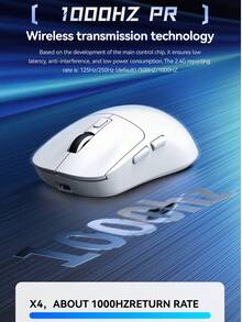 T-WOLF X4 Tri-Mode Gaming Mouse Bluetooth Pengisian Daya Nirkabel Tingkat Polling 1000Hz Mouse Ringan - View 6