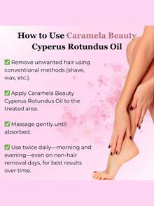 Karamela Beauty Lemongrass Oil - 60ml Natural Lemongrass Oil For Hair Removal, Moisturizing And Soothing, Reducing Body Hair Growth, Suitable For All Skin Types, Nourishing Rough And Dull Skin, Fresh And Non-Greasy Fast Absorption 3/2/1pc - Floral - View 3