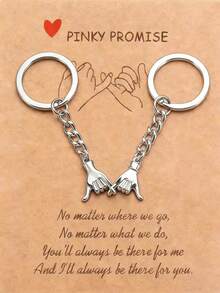 Romantic Matching Keychain Gift Set With Matching Greeting Card, Lovely Present For Couple Boyfriend Girlfriend Best Friend, Ideal Keepsake For Valentine's Day Anniversary Halloween Decor Wedding - A - View 1