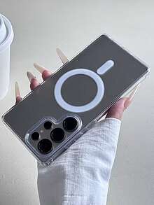 Luxury Transparent Magnetic Solid Color Phone Case Compatible With Samsung Galaxy S26Ultra S25Ultra S25 S24Ultra S23Ultra Plus A35 A36 A55 A56 Protection Back Case - Clear - View 5