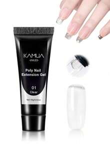 KAMUA Set Poly Gel 3 Warna Netral Tahan Lama Tampilan Alami Dapat Dilapisi dan Diperkuat Cocok untuk Salon, Rumah, dan DIY Kuku 15g Bening/Putih Susu/Merah Muda Lembut - MultiWarna - View 8