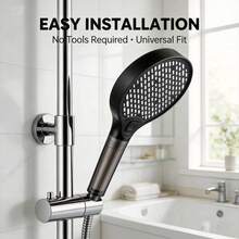 Large Panel 3-Speed Pressurized Shower Head With 5 Filter Cartridges, High Flow Rain Showerhead For Home Bathroom,For Shower Use Only - Shower Head - View 5