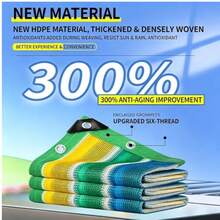 Large Size Colorful Sun Shade Net For Garden, 95% UV Protection, Breathable Outdoor Shade Cloth With Grommets, Suitable For Patio, Greenhouse And Plants - One Size Fits All - View 1