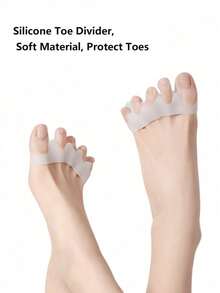 4/2 buah Pemisah Jari Kaki Silikon Berbagai Ukuran, Bantalan Jari Kaki Tumpang Tindih yang Lembut dan Bernapas, Cocok untuk Pria, Wanita, Anak-anak, dan Lansia, Alat Pelindung Kaki Sehari-hari di Rumah, Aksesori Perawatan Kaki Sepanjang Musim, Hadiah Ideal untuk Tahun Baru dan Hari Valentine - Satu ukuran cocok untuk semua. - View 3