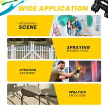 Paint Sprayer Gun with Cord Electric Paint Sprayer 3 Patterns 110V 1000W 1L Electric Paint Sprayer Without Air Professional Spraying Tools Multi-Functional Electric Paint Sprayer for Furniture, Cabinets, Fences, Walls, Doors, Garden Chairs, Etc. - Tipo de Enchufe A USA (110-127V) - Ver 5