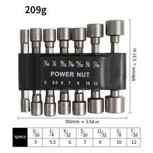 9pcs/14pcs Kunci Sok Sekrup Gagang Heksagonal, Soket Sekrup, Soket Obeng Pneumatik, Mata Obeng Listrik, Aksesoris Alat Sekrup Self-Tapping, Alat Pelepas Mur - perak - View 11