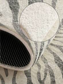 1pc Modern Minimalist Gray Striped Pattern Living Room Rug, Suitable For Bedroom, Dining Room, Office, Home Decor And Doormat, Applicable For Multiple Scenes Such As Music Festivals, Wedding Venues And Daily Home Use - Grey - View 4