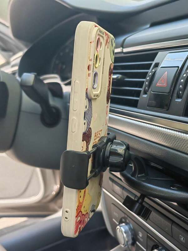 1pc Universal Car CD Slot Phone Holder, Air Vent Navigation Phone Mount, Adjustable & Stable, Suitable For All Smartphones Car Interior Accessory