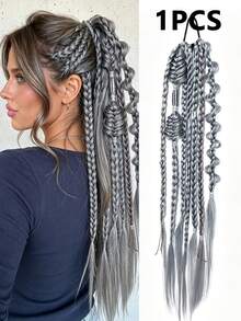 Trenzas de Burbuja Retorcidas de Colores Mixtos Hechas a Mano - Extensiones de Cabello Estilo Vacaciones para Mujeres, Versátiles para Todos los Tipos de Cabello 24 Pulgadas - Multicolor - Ver 12