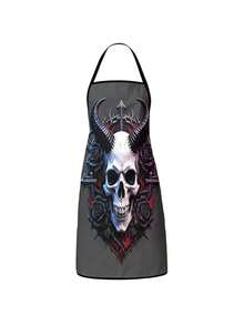 2pcs Halloween Apron - Autumn Harvest Skeleton Pattern Kitchen Apron - Lightweight Cooking Apron, Suitable For Halloween Dinner, Autumn Party And Daily Use - Easy To Clean Home Decor - Multicolor - View 5