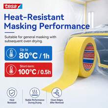 Tesa High Adhesion Residue-Free Masking Tape, Removable, Suitable For Spray Painting, Home Decor, DIY Crafts - Single Piece - View 2