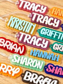 Personalized Acrylic Keychain, Personalized Backpack Name Tag, Back To School Acrylic Hanging Tag, Customized Backpack Hanging Tag, Back To School Gift, Bag Luggage Hanging Tag - Multicolor - View 7