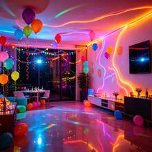 شريط إضاءة LED RGB بطول 100 قدم إضافي، إضاءة غرفة نوم ذكية مع جهاز تحكم عن بعد ب- 44 مفتاح وطاقة USB، مناسب لغرفة النوم وغرفة المعيشة والمطبخ والحفلات والزفاف وديكور المنزل وديكور غرفة الألعاب وزينة الهالوين والكريسماس - ميني-44K-B - مشاهدة 12