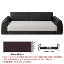 SANMOSPIN 1pc Solid Color Herringbone Sofa Cushion, All Season, Modern Minimalist Style, Black Edging, Non-Slip Bottom Fabric Sofa Seat Pad, Suitable For 1-4 Person Sofa, Living Room, Home Decor - Grey - View 13