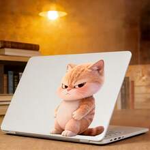 10/6/5/3/2/1pc Cute Grumpy Orange Tabby Cat Stickers Kawaii Ginger Kitten Removable PVC Funny Animal Decals For Car Window Bedroom Luggage Rome Auto Decor Fall Bathroom Decor Halloween Wall Decor - A - View 11