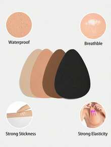 2 Pairs Disposable Breast Lift Tape For B-D Large Bust, Invisible Strapless Backless Self-Adhesive Push Up Sticky Bra For Women (Low Adhesion, Strong Adhesion May Be Harmful To Breasts) - Multicolor - View 7