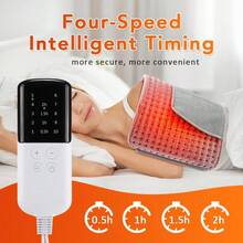 Hailicare Multi-Function Heating Pad, 10 Pengaturan Suhu, 4 Pengaturan Timer, Desain Perekat Velcro, Kantong Penghangat Tangan Tambahan, Kain Super Lembut, Dapat Dicuci dengan Mesin, Kontrol Jarak Jauh, Mencapai Suhu yang Ditetapkan Setelah 10 Menit Dicolokkan, Selimut Penghangat Tubuh untuk Musim Gugur/Dingin, Hadiah Natal - Steker Tipe AS A (110-127V) - View 7