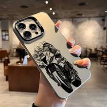 11-17 Galaxy 22-26Phone Case: Stickman Biker - TPU Protective Case |     Shockproof Phone Case |     Scratch-Resistant Case Suitable For  7 / X / XS / 11 Series And  12 / 13 / 14 / 15 / 16 Models - 圖片1PCS - 查看 2