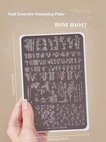 BAOSHIMAN Multifunctional Nail Art Stamping Template, Used For Nail Transfer Plate, Portable Nail Art Tool, Suitable For Home DIY Nail Artists - Multicolor - View 6