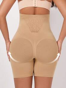 Maternity Solid Color Elastic 3/4 Length Leggings, Suitable For Summer - Ginger - View 2