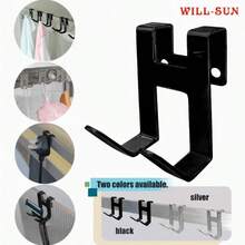 1/4pcs No-Drill Iron Hooks, No-Damage Adhesive Over Door Back Rack, Universal For Bathroom, Kitchen, Cabinet, Hang Towels, Clothes, Bath Balls, Razors, Space-Saving Storage Hooks, Multi-Purpose Removable Adhesive Wall Door Hanger Organizer - View 8