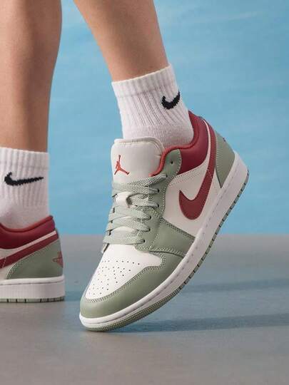 Men's AIR JORDAN 1 LOW Basketball Shoes, Cushioned Basketball Shoes For On-Court Games And Training, 553558-133