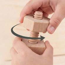 Kids Wooden Early Education Matching Game Toy, Shape Recognition Matching Screw Threading Game Set, Suitable For Fine Motor Skills Training And Parent-Child Interactive Games For Boys And Girls, Children's Festival And Birthday Gift - Multicolor - View 7
