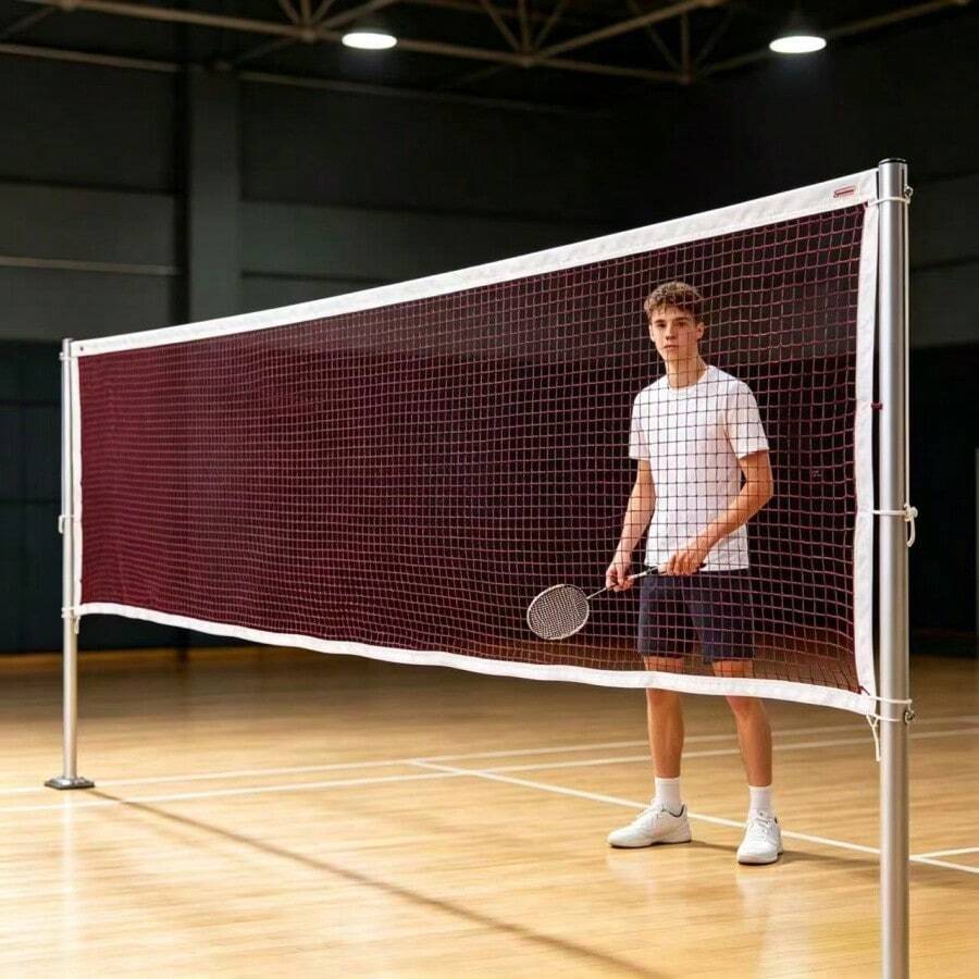 1pc Polypropylene Material Badminton Net, Oxford Fabric Edged Standard Badminton Net, Outdoor Yard Indoor Gym Universal Training Net - Multicolor - View 1
