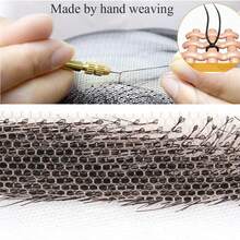 1 Pair 100% Human Hair Handmade Crochet Breathable Lace Base Natural Realistic Lightweight Invisible Reusable False Eyebrows, Suitable For Men And Women - Multicolor - View 5