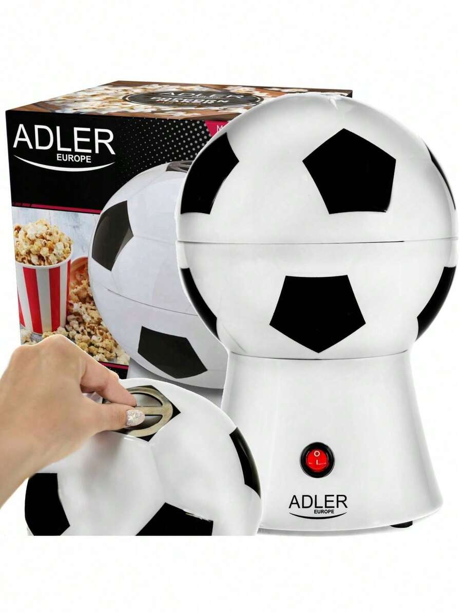 Adler 爆米花機 熱風爆米花機 美式足球造型設計 1200W 無油款 蓋子可兼作盛裝碗 附量杯 過熱保護 - 查看 1