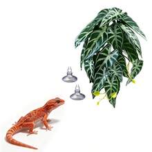Artificial Tropical Rainforest Plants For Reptiles, Pet Reptile Terrarium Plants Decoration, Suction Cup Installation, Glass Container Reptile Plants Decoration, Pet Reptile Habitat Plants, Lizard, Crested Gecko, Bearded Dragon, Snake, Horned Frog, Snail, Insect Terrarium Decoration - View 10