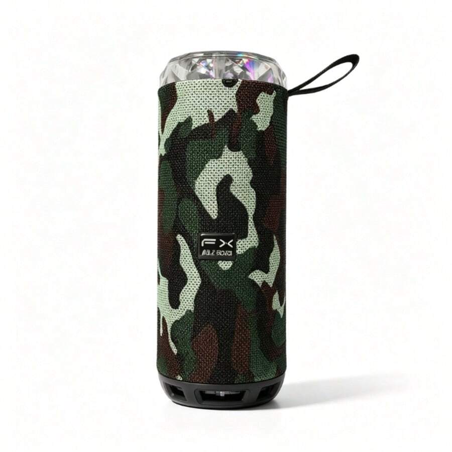 Mini altavoz decorativo con luces de colores, sonido estéreo nítido, carga tipo C, estructura resistente para uso diario en interiores y exteriores, regalo ideal para jóvenes y amantes de la música - Multicolor - Ver 1