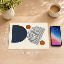 1 pieza Alfombrilla de drenaje de cocina de tierra de diatomeas con patrón geométrico minimalista moderno, alfombrilla absorbente de secado rápido y antideslizante para máquina de café y secado de platos, adecuada para encimera de cocina y decoración del hogar - Multicolor - Ver 12