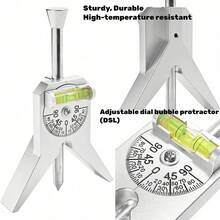 1pc Y-Type Manual Pipe Centering Marker Tool, 4 Inch Tube Center Finder Locator, Heavy Duty Pipe Centering Head Gauge, Portable Pipe Marking Alignment Tool For Pipeline Construction, Accurate Round Tube Positioning Measuring Hand Tool - A - View 2