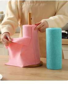 50/20/1pc Reusable Cleaning Cloth Household Kitchen Microfiber Towel Roll Dish Cloth Paper Towel Replacement Microfiber Cleaning Cloth Roll (25cm*25cm/9.84in*9.84in) - Multicolor - View 8
