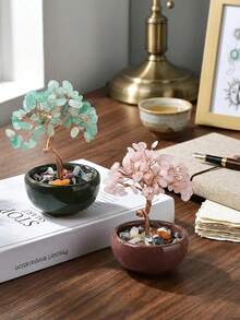 水晶樹裝飾品 吉祥寓意 桌面擺飾 禮品 家居裝飾 桌面配件 派對小禮品 臥室裝飾 辦公室裝飾 房間裝飾 屋飾 水晶擺件 - 一般款 - 查看 3