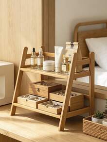 Kitchen Simple Multi-Function Home Storage Rack, Kitchen Cabinet Organizer, Desktop Woven Rattan Trapezoid Spice & Cup Holder, Cup Storage Rack - Multicolor - View 5