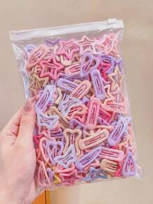 50/30/5pcs Jepit Rambut BB Acak Gradien Pink Menawan, Jepit Rambut Warna-warni, Aksesori Rambut Dasar Y2K - Cocok Untuk Wanita, Sehari-hari, Sekolah, Pesta, Olahraga - MultiWarna - View 1