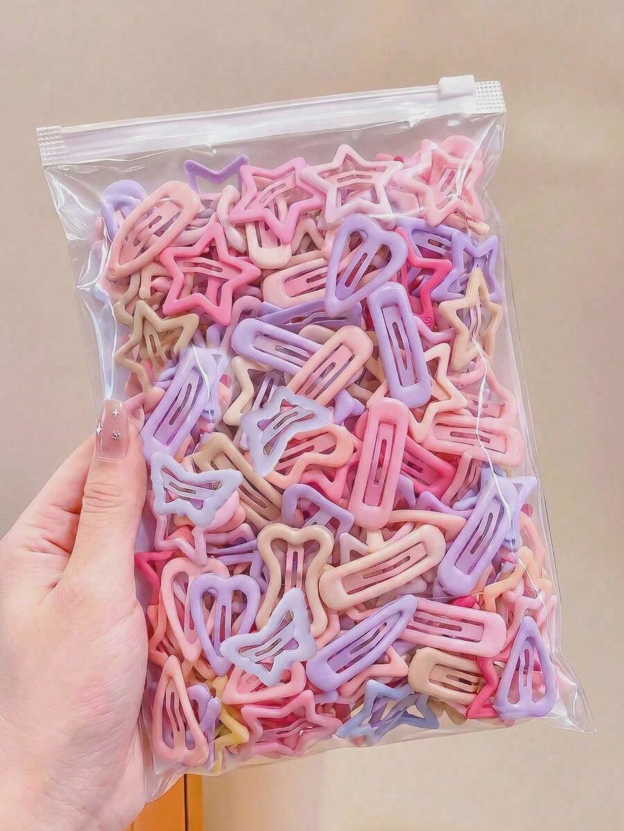 50/30/5pcs Jepit Rambut BB Acak Gradien Pink Menawan, Jepit Rambut Warna-warni, Aksesori Rambut Dasar Y2K - Cocok Untuk Wanita, Sehari-hari, Sekolah, Pesta, Olahraga - MultiWarna - View 1