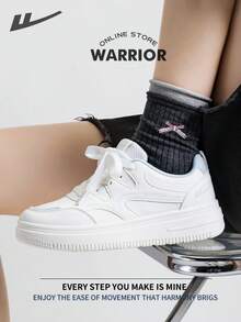 Warrior Women's Board ShoesSpring And SummerComfortable Modest Style Casual Yet Sleek Sneakers Applicable Throughout The Year Wear-Resisting All-Day Wear Training Sneakers Running Shoes - White/Blue - View 6