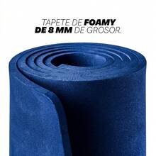 MUUK FITNESS Tapete de Yoga Foamy Antideslizante 150 x 59 cm | Esterilla Ligera de 8 mm con Correa de Transporte| Almohadilla para Rodillas y Codos | Material EVA Resistente, Ligero y Cómodo | Ideal para Ejercicio en Casa, Gimnasio, Parque, Viajes, Meditación y Estiramientos - Azul Rey - Ver 9