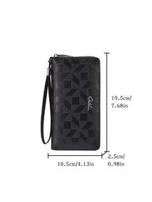 SHABILI Korean Style Men's Long Wallet, Fashionable Large Capacity Multi-Card Slot Clutch Bag, Casual Men's Purse - Coffee - View 5