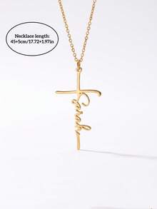 Personalized Cross Necklace, Customized Faith Jewelry, Engraved Gift For Women, Personalized Name Necklace, Simple Halloween Gift, Customized Religious Gift, Suitable For Daily Wear And Gatherings - Multicolor - View 9