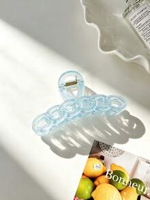 FURDANXINYI 1pc Translucent Chain Hair Clip, Soft And Clear Chain Design Hair Clip, Non-Slip Durable Large Size Women's Daily Styling Hair Accessory, Fashionable Translucent Chain Hair Clip, Suitable For Beautiful And Cute Daily Hairstyles - Multicolor - View 12